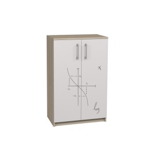 Closed Cabinet with Photo Print for Mathematics Classroom