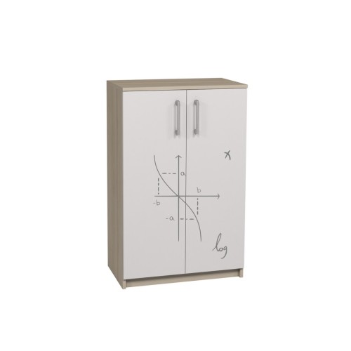 Closed Cabinet with Photo Print for Mathematics Classroom