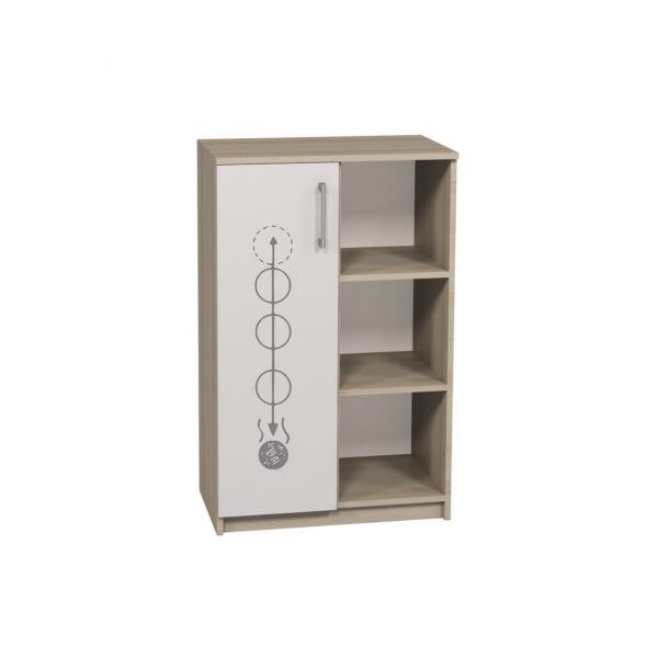Semi-Closed Cabinet with One Left Door, Photo Print 
