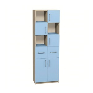 5-Door Combination Cabinet with Coloured Shelves