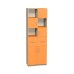5-Door Combination Cabinet with Coloured Shelves