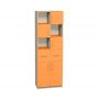 5-Door Combination Cabinet with Coloured Shelves