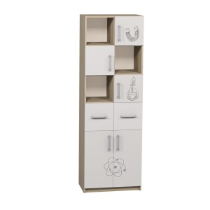 5-Door Combination Cabinet with Photo Print "Chemistry"