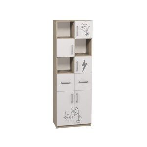 5-Door Combination Cabinet with Photo Print "Physics"