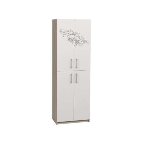 Closed Cabinet with 4 Doors and National Defence-Themed Print