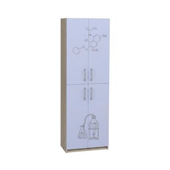 Closed Cabinet with Four Doors and Photo Print for Subject Classrooms