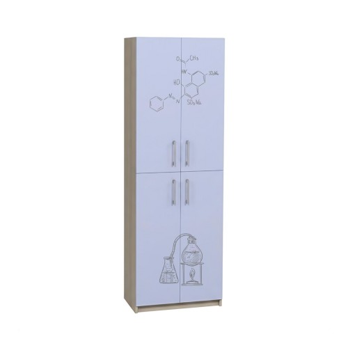 Closed Cabinet with Four Doors and Photo Print for Subject Classrooms