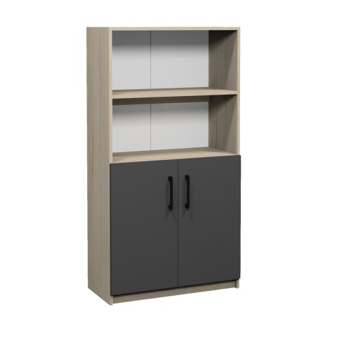 Semi-Enclosed Cabinet with Shelves