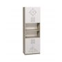 Semi-Enclosed Cabinet with Four Doors and Photo Print (Geography)