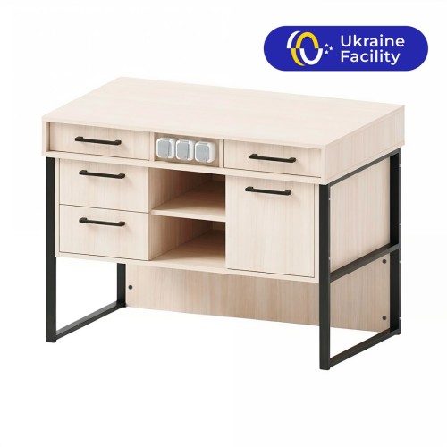 Demonstration Table with Power Outlets, HPL Top
