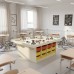 Robotics Table with Tray Compartments