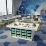 Стіл для робототехніки з нішами під лотки