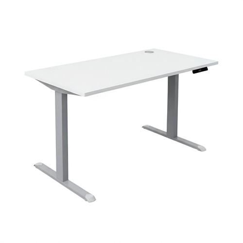 Electric Height-Adjustable Table, Single Motor, with Cable Cover