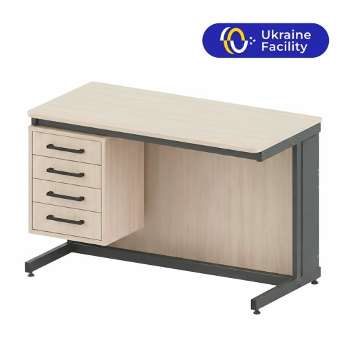 Teacher's Lab Table Pro Line with Suspended Cabinet