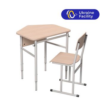 School Set: Desk No.4-7 with Chair No.6 in HPL Finish