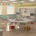 School Set: Single Desk No.4-7 and Chair with Plastic Monoblock