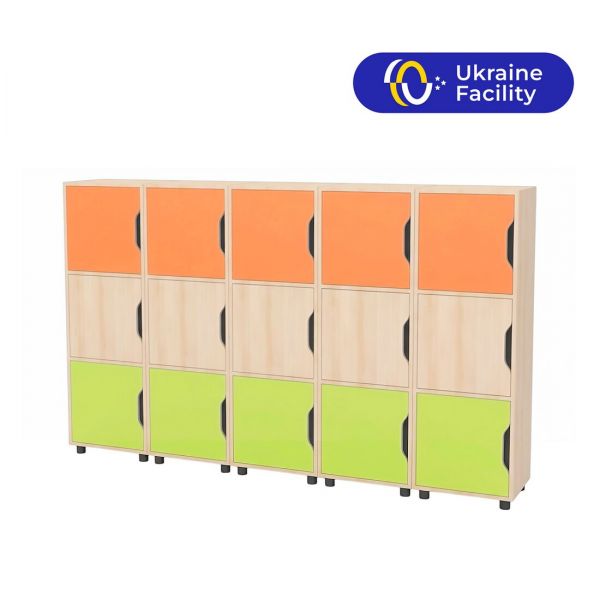 Children's 3-Section Wardrobe (Set of 5)