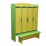 4-Door Cloakroom Wardrobe with Bench