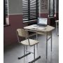 School Chair T-shaped on Round Tube with HPL Coating, No.4-7