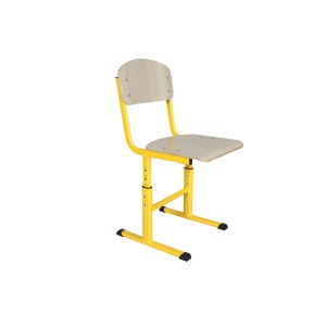Height-Adjustable T-Shaped School Chair, Groups No. (3)4-6, Flat-Oval Tube