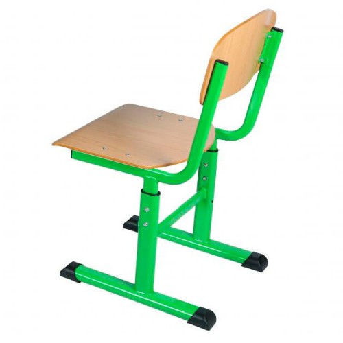 T-Shaped School Chair, Groups No. 3-6, Flat-Oval Tube, HPL Coated