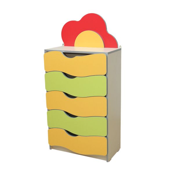 Flower Meadow Children's Wall Unit No.3 with Drawers