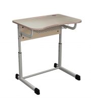 School Desk, Single Student Desk with Wire Mesh Shelf and Cup Opening