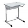 School Desk, Single Student Desk with Wire Mesh Shelf and Cup Opening
