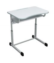 School Desk, Single Student Desk on Flat-Oval Tube, Gr. 4-7