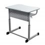Single Student Desk with Perforated Panel and Polyurethane-Edged Desktop