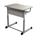 Single Student Desk with Perforated Panel and Polyurethane-Edged Desktop