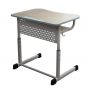 Single Student Desk with Perforated Panel and Polyurethane-Edged Desktop
