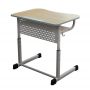 Single Student Desk with Perforated Panel and Polyurethane-Edged Desktop
