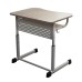 Single Student Desk with Perforated Panel and Polyurethane-Edged Desktop