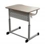 Single Student Desk with Perforated Panel and Polyurethane-Edged Desktop