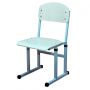 School Set on Square Tube No.4-6, Desk and Skid-Base Chair