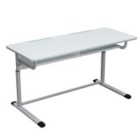 Double School Desk with Polyurethane Edge, Height Groups No. 4-7