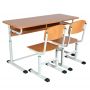 School Desk, Double Student Table on Flat-Oval Tube, Sizes 4-7