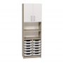 Semi-Closed Cabinet with Trays, Standard Front, 702x405x2115 mm