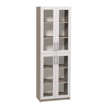 Closed Cabinet with 6 Shelves and Glass Doors 702x405x2115 mm