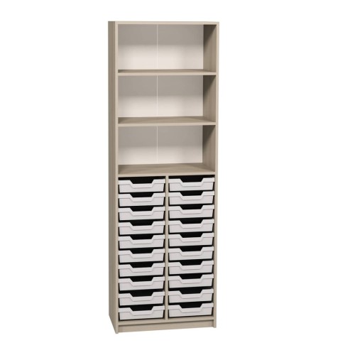 Open Cabinet with Shelves and Trays, No.1