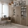 Semi-Closed Cabinet with 3 Open Shelves