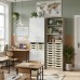 Open Cabinet with Shelves and 20 Mixed-Colour Trays, Configuration No.1