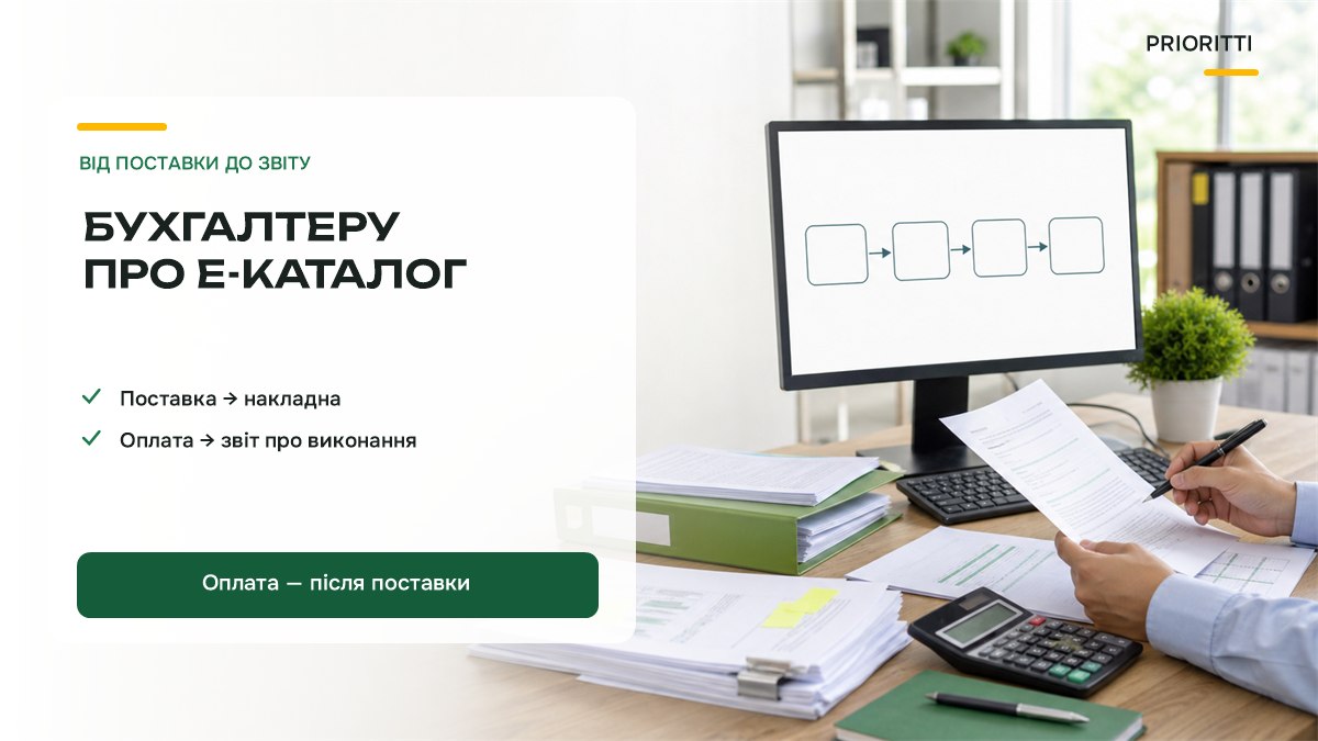 Бухгалтеру про закупівлі через е-каталог: оплата, документи, звітність